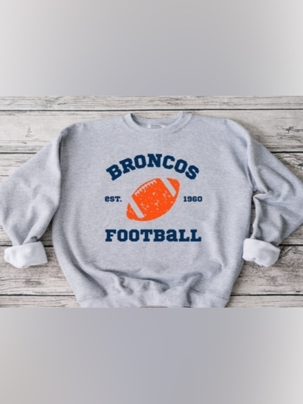 Broncos Retro Football Crewneck